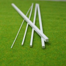 USA 10pcs 2mm x 9.84" ABS Styrene Plastic Square Bar Rods Model Layout USA S/H