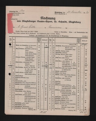 MAGDEBURG, Rechnung 1930, Saaten-Export Fr. Schmidt
