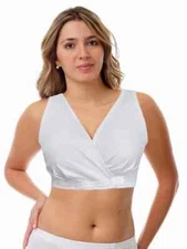 Underworks Women's Breast Feeding Front Closure White Bra  3177 Sz  XL Nursing