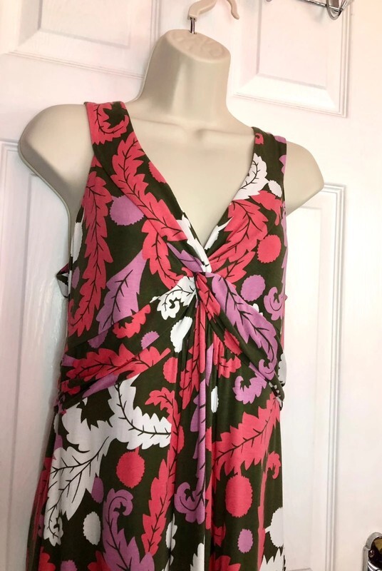 Boden Pink Multicoloured Patterned Sleeveless Mid… - image 4