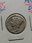 👉1935    Mercury Dime Average Circulated Choice    M/170