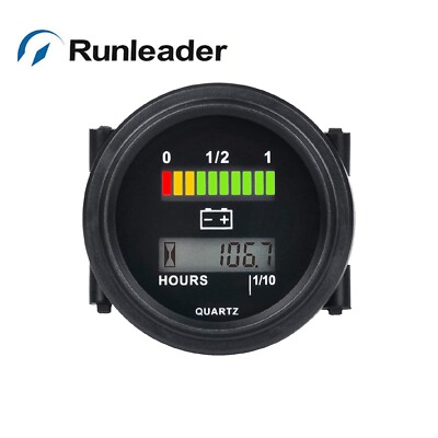 Runleader 12-72V Low Voltage Battery Indicator is Used for Golf Car and Boat SUV