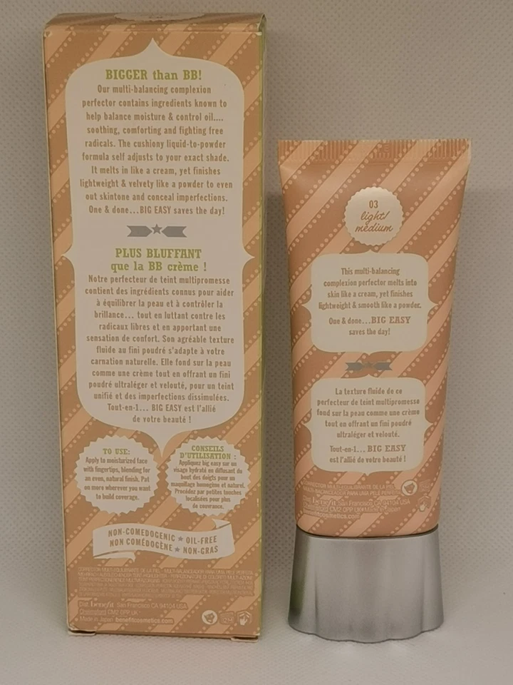Benefit Big Easy BB Cream 03 LIGHT MEDIUM 35ml Full Size Sealed BNIB Rare x1  - Image 2 of 4