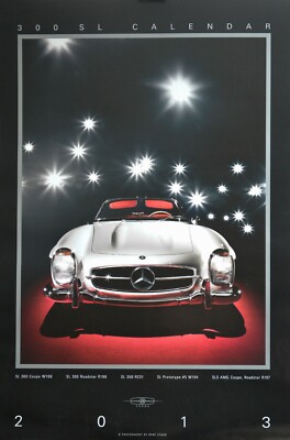 Auto-Kalender René Staud Sammlerobjekte, 3 Exemplare, ca. 70 x 45 cm