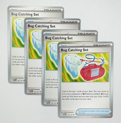 Bug Catching Set 143/167 x4 Playset 4x Pokemon SV Twilight Masquerade TWM
