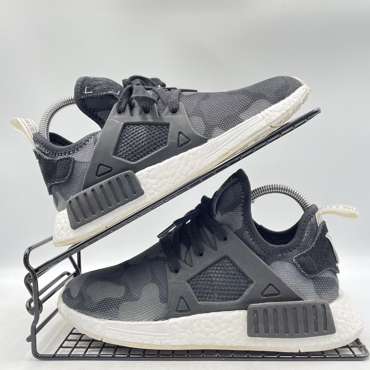 ADIDAS NMD R1 BLACK TRAINERS SIZE UK DUCK CAMO MESH KNIT GYM RUNNING  BA7231