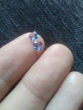 0.70 CT Lot.2 uni.Tanzanita Natural Azulado Violeta Tanzania Claridad VVS(Video)