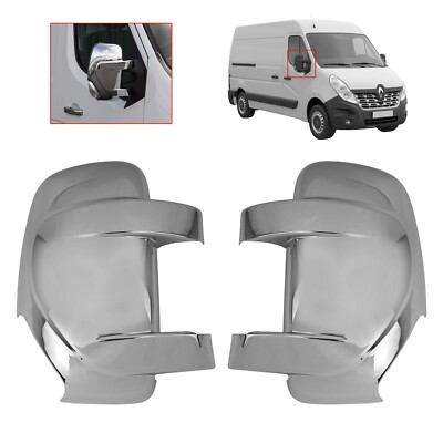 Spiegelkappen Spiegelabdeckung für Renault Master 2010-2024 Chrom ABS Silber