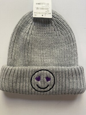 NORDSTROM Knit Beanie, Smiley Face (set of 4) ? Rib-Knit Beanie with Motif - Light purple/SmileyWorld  main image 2