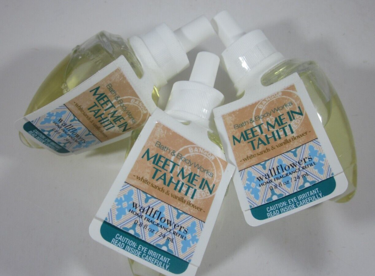 Bath & Body Works Wallflower Refill Bulb in Meet Me In Tahiti Scent – 3 Pack