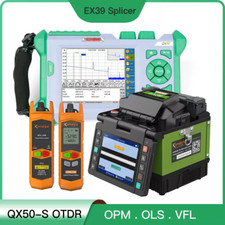 Fiber Optic Fusion Splicer EX39 w/8s Splicing+QX50 SM OTDR 32/30dB+OPM+30mw VFL