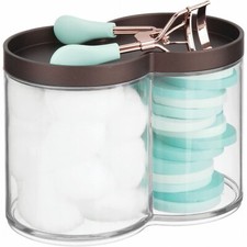 mDesign Modern Makeup & Cosmetic Storage Containers - Versatile Bathroom Storage