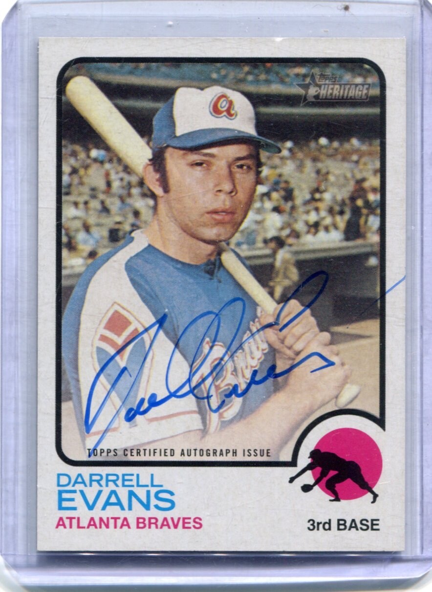 2022 Topps Heritage - DARRELL EVANS - Real One Autograph ROA-DE - ATLANTA BRAVES