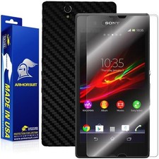 ArmorSuit MilitaryShield Sony Xperia Z Screen Protector Black Carbon Skin USA