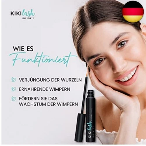 KIKILASH Wimpernserum Wachstum 3ml - Natürliche Wimpernserum Hormonfrei für L - Bild 4 von 7