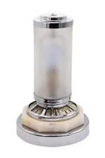 Jaeger LeCoultre France 1928 Art Deco Luxhora Cylindrical Desk Clock And Lamp