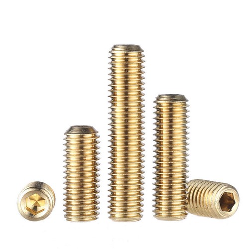 Brass Socket Cup Point Grub Screw Hex Allen Set Screws M2 M2.5 M3 M4 M5 M6 - M12 - Picture 5 of 10