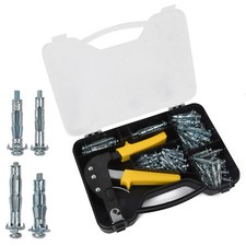 Cavity Wall Anchor Setting Tool Gun Kit & M3-M6 Screw Hollow Plasterboard Fixing