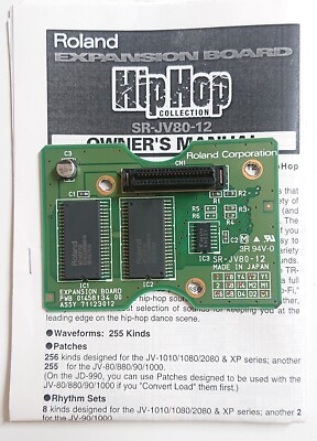 DTM・DAW Roland SR-JV80-12 Hip Hop Collection Roland SR-JV80-12 Hip-Hop Collection Expansion Board | eBay