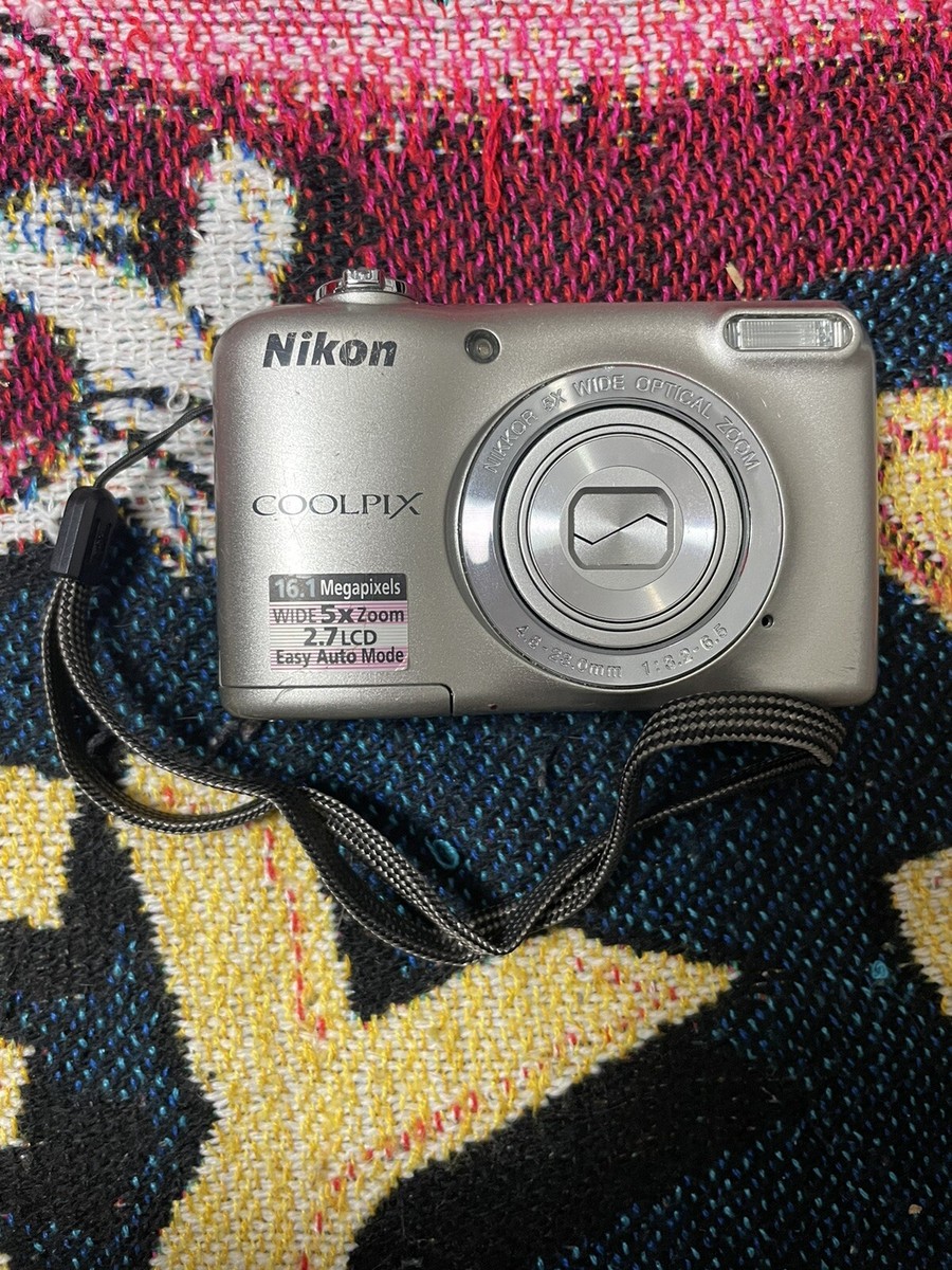 Silver Nikon Coolpix L27 Camera 16.1 MP Point/Shoot 5x Opt. Zoom