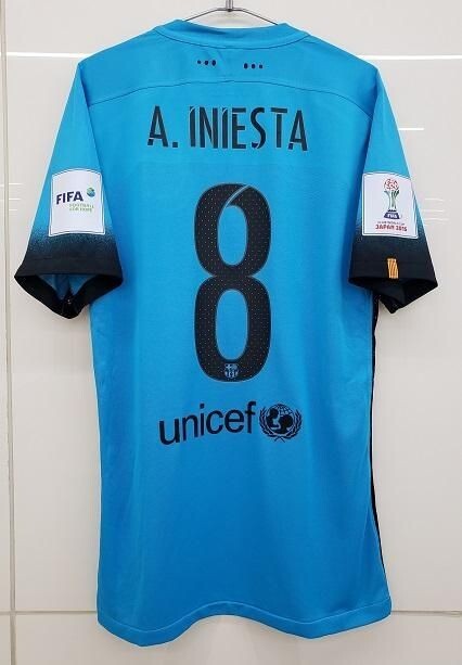 BNWT Iniesta #8 Barcelona 2015-16 CWC Authentic Third Jersey Size M  