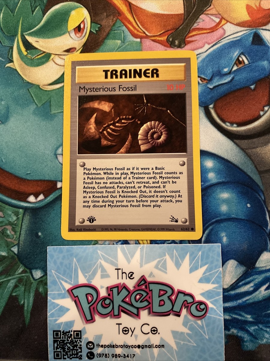 mysterious fossil pokemon card NM, 62/62 you may discard Skull Fossil from play Mysterious Fossil - Fossil [COMMON]