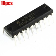 10Pcs Chip 74HC244 Ti SN74HC244N DIP20 DIP-20...
