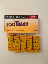 Kodak 100 T-Max 120 Film- 5 Rolls expired 04/2015 Always Refrigerated
