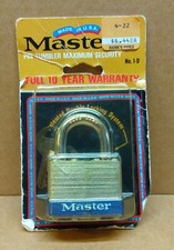 vintage Master Lock No. 1-D Keyed Padlock Made in USA NEW-SEALED