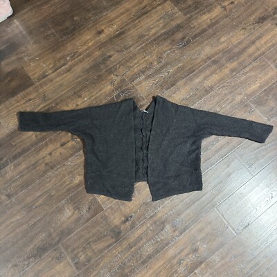 Brandy Melville Women s Cardigan Wool Blend Grey Cropped Casual Open Small