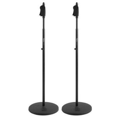 Gator Frameworks GFW-MIC-1201 Deluxe 12'' Round Base Mic Stand 2-Pack