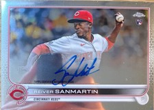 2022 Topps Chrome Reiver Sanmartin Autograph Rookie Auto RC #RA-RS Reds