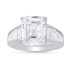 Emerald-cut CZ Statement Ring - 925 Sterling Silver