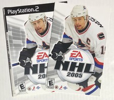 NHL 2005 PS2 MANUAL and BOX ART ONLY, No Game