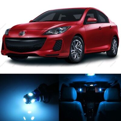 12 x ICE BLUE Interior LED Lights Package For 2010-2013 Mazda 3 TOOL