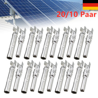  20/10Paar Metallkern Solar Stecker Buchse Kupplung Kabel  für MC4 Solarstecker 