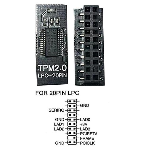Tpm-2.0 Security Module Supports Multi-brand Motherboards 14 18 20-1pin N9B3 - Afbeelding 5 van 18
