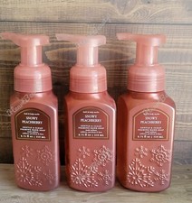 bath and body works snowy peachberry gentle foaming hand soap set of 3