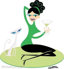 Two Kittens Sticker Decal Artist Shag Josh Agle SH44