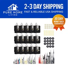 15-Piece Clock Mechanism Replacement Kit with 16 Elegant Hands - DIY Essential