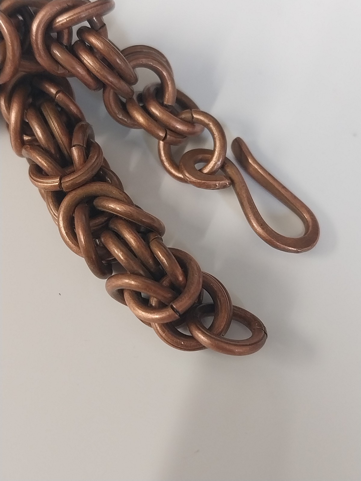 Solid Copper Bracelet Handmade Byzantine Chain Wi… - image 9