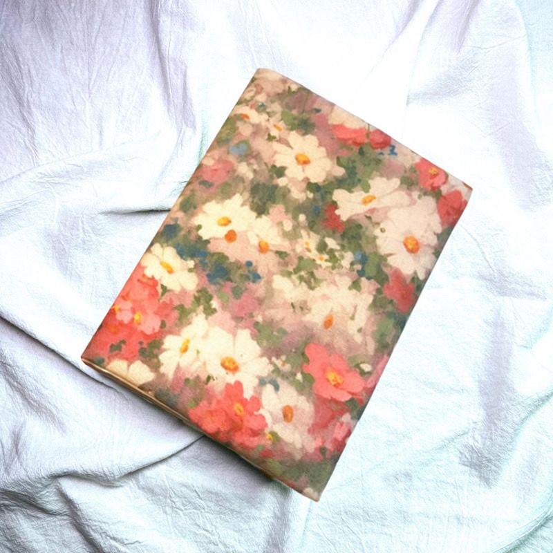 Floral Fabric Book Cover Oil Painting Flower Weekly Diary Planner Notebook Cover