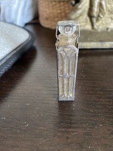 Antique Wells Sterling Silver Art Deco Glass Perfume Bottle In Sterling Holder