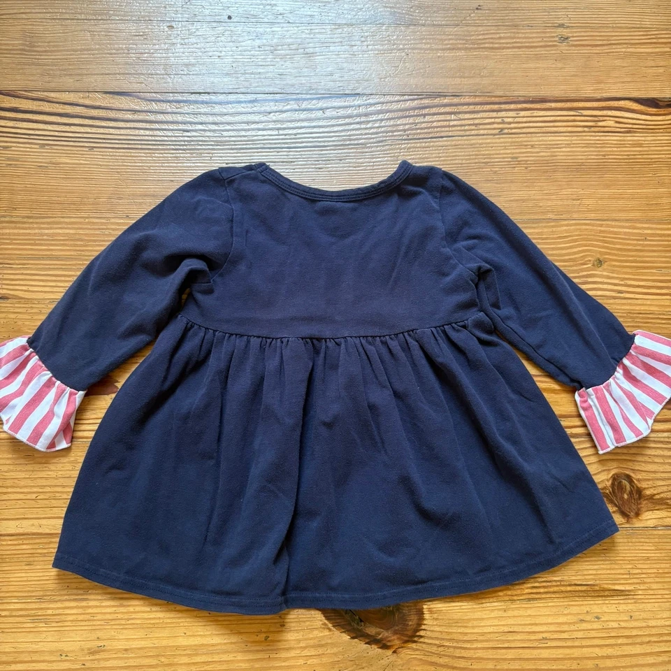 Camisa Boutique Azul Manga Larga Volantes Primeros Respondedores Vehículo Niño TALLA 3T Foto 4 de 4