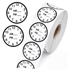 1000 Pcs Clock Dot Labels, 1 1/4" Dia Clock Dot Decal Stickers