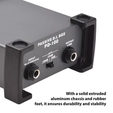 1 Channels Passive DI-Box Unit Hum Eliminator 1/4'' Instrument Direct Box KQGG