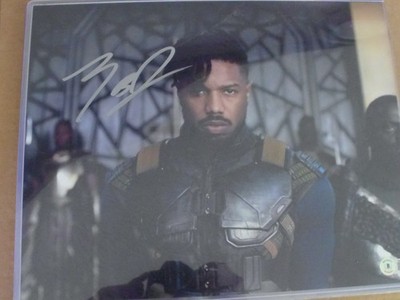 MICHAEL B. JORDAN SIGNED AUTOGRAPHED BLACK PANTHER 11x14 PHOTO BAS COA