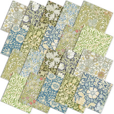 10 Pcs 18'' X 22'' William Morris Cotton Fabric Bundles Vintage Wildflower Fat Q