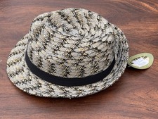 DORFMAN PACIFIC SCALA FEDORA STINGY BRAIDED S/M
