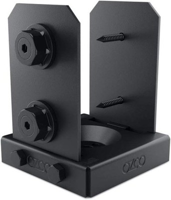 Ozco Building Products 52107 Ironwood Lite 4x4 Post Base, (1 per Pack),Black